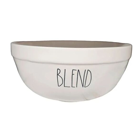 Rae Dunn White Black Set of 3 Bake Blend Enjoy Mixing Bowls - Picture 5 of 7